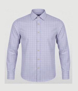 Formal Shirt: The Blue Pique Texture Check (Medium)